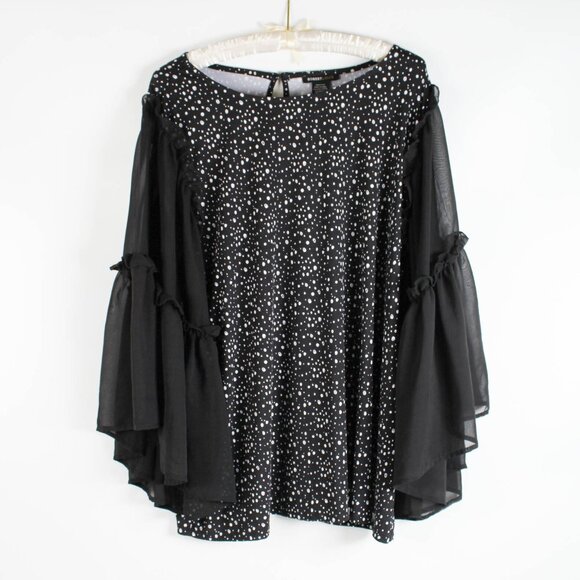 Robert Louis Polka Dot Top - XL - Wide Sleeves - Picture 1 of 6